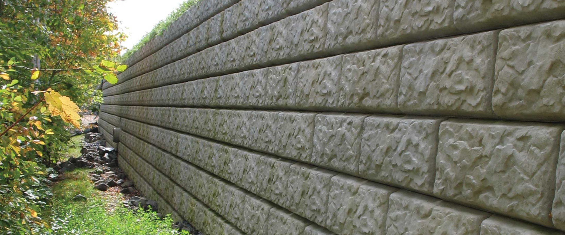 Limestone Roadway Wall